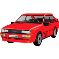COBI Audi Quattro 1980, Konstruktionsspielzeug rot, Maßstab 1:35