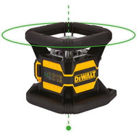 DEWALT Akku-Rotationslaser DCE080D1GS, 18Volt schwarz/gelb, mit grünen Laserlinien, XR Li-Ionen-Akku 2,0Ah, T-STAK Box