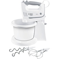 Bosch Home Handmixer ErgoMixx standn'bowl MFQ36460 weiß/grau, 450 Watt, mit Schüssel und Geräteständer