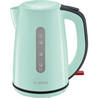 Bosch Home Wasserkocher CompactClass TWK7502 türkis/schwarz, 1,7 Liter