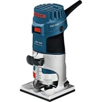 Bosch Professional Kantenfräse GKF 600 Professional, Oberfräse blau, 600 Watt, Koffer