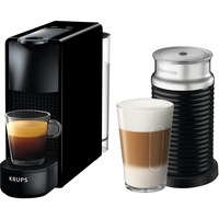 Krups Nespresso Essenza Mini & Aeroccino3, Kapselmaschine schwarz