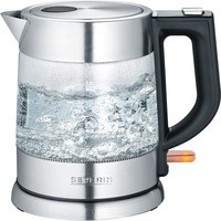 Severin Glas-Wasserkocher WK 3468 edelstahl (gebürstet)/schwarz, 1 Liter