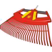 WOLF-Garten Laubrechen 4in1 multi-star, Besen rot/gelb, 76cm