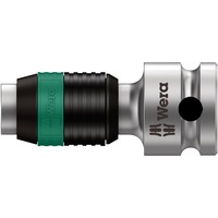 Wera Zyklop-Verbindungsteil 8784 B1, 3/8", Adapter chrom/schwarz, für 1/4" Sechskant-Bits