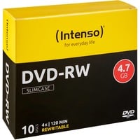 Intenso DVD-RW 4,7 GB, DVD-Rohlinge 4fach, 10 Stück
