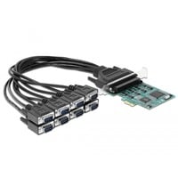 DeLOCK PCIe Karte> 8xSeriell RS-232 DB9, Schnittstellenkarte