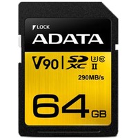ADATA Premier One 64 GB SDXC, Speicherkarte UHS-II U3, Class 10, V90