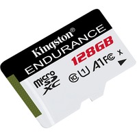 Kingston High Endurance 128 GB microSDXC, Speicherkarte weiß/schwarz, UHS-I U1, Class 10, A1