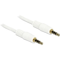 DeLOCK Audiokabel Klinke 3,5mm 4Pin > 3,5mm Stecker 4Pin weiß, 1 Meter