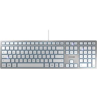 CHERRY KC 6000 SLIM FOR MAC, Tastatur silber/weiß, US-Layout, SX-Scherentechnologie