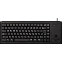 CHERRY Slim Line G84-4400, Tastatur schwarz, DE-Layout, Cherry Mechanisch, integr. Trackball