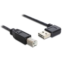 DeLOCK EASY-USB 2.0 Kabel, USB-A Stecker 90° > USB-B Stecker schwarz, 0,5 Meter, rechts / links abgewinkelt