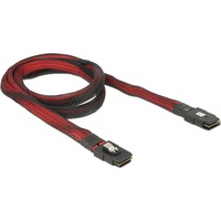 DeLOCK Kabel mini-SAS SFF-8087 > mini-SAS SFF-8087 rot/schwarz, 1 Meter