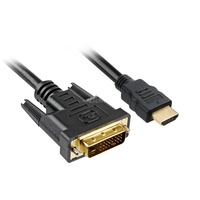 Sharkoon Adapterkabel HDMI  > DVI-D schwarz, 5 Meter, Dual Link, 24+1