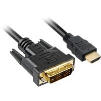 Sharkoon Adapterkabel HDMI auf DVI schwarz, 3 Meter, Single Link, 18+1