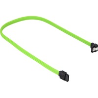 Sharkoon Sata III Kabel 90° sleeve grün, 30 cm
