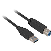 Sharkoon USB 3.2 Gen 1 Kabel, USB-A Stecker > USB-B Stecker schwarz, 3 Meter