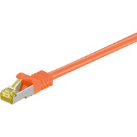 goobay Patchkabel RJ-45 SFTP, mit Cat 7 Rohkabel orange, 25cm, 500 MHz