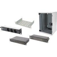 Digitus 25,4 cm (10") Set 2 9H, IT-Schrank grau, 9 Höheneinheiten