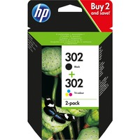 HP Tinte Nr. 302 schwarz + cyan/magenta/gelb (X4D37AE) schwarz