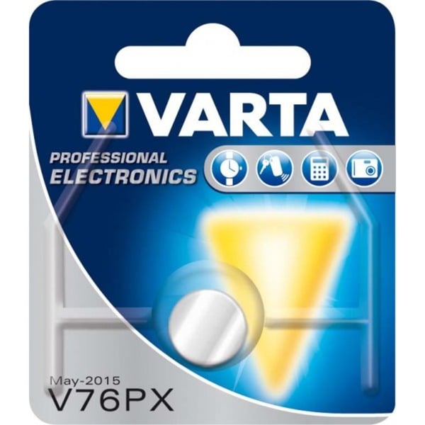 VARTA Silber-Oxid Knopfzelle V76PX (SR44) – 1,55V, Für Taschenrechner, Uhren & Autoschlüssel