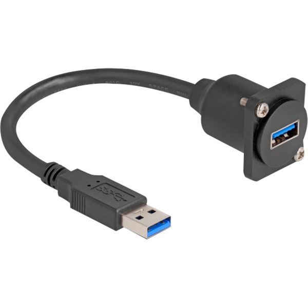 Delock USB 3.0 Kabel – Typ-A Stecker Auf Buchse Zum Einbau, 1 Meter, Bis Zu 5 Gbit/s