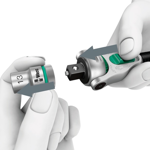 Wera 8000 A-R Reparatursatz Für Zyklop Knarrenkopf – 6-teilig, Inkl. Ersatzknarrenkopf 1/4" Und Winkelschlüssel