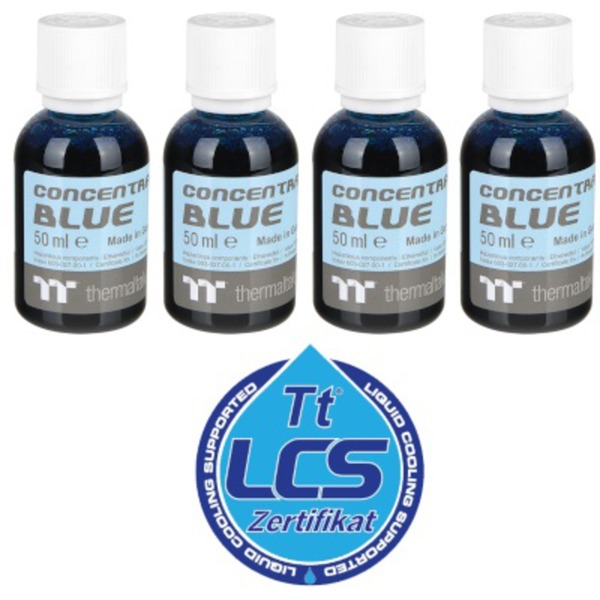 Thermaltake Premium Concentrate - Blue (4 Bottle Pack), Kühlmittel