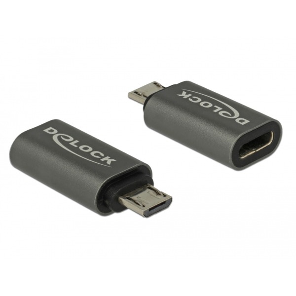 Delock Adapter Micro Usb B 2 0 Stecker Usb C 2 0 Buchse Anthrazit