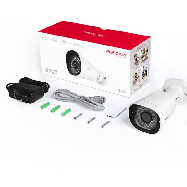 Foscam G2EP, Überwachungskamera weiß, FHD, LAN, PoE 