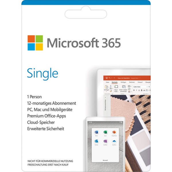Microsoft 365 Single , Office-Software 1 Jahr