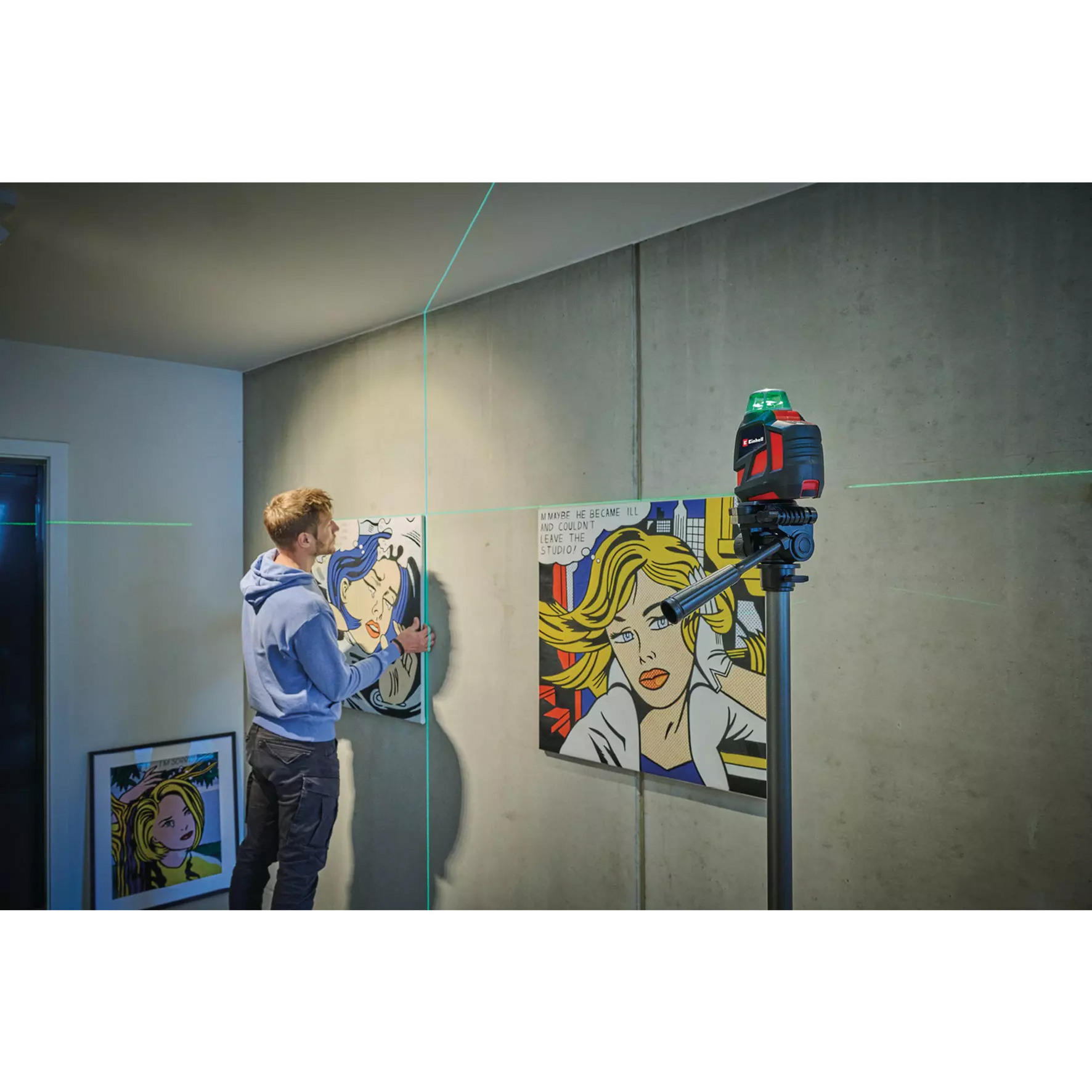 EINHELL Kreuzlinienlaser TE-LL 360 G schwarz/rot, grüne Laserlinien