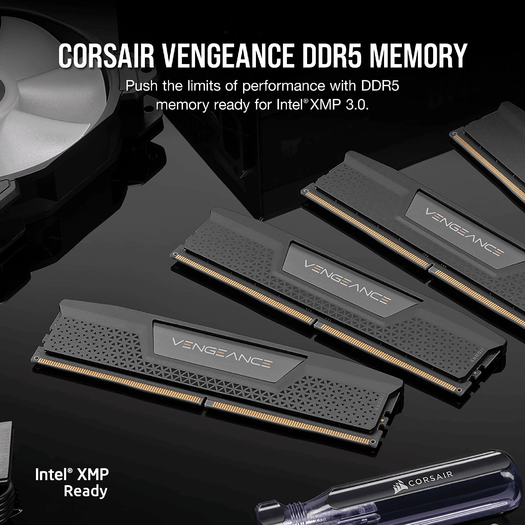 Corsair DIMM 64 GB DDR5-5600 (2x 32 GB) Dual-Kit, Arbeitsspeicher schwarz, CMK64GX5M2B5600C40, INTEL XMP