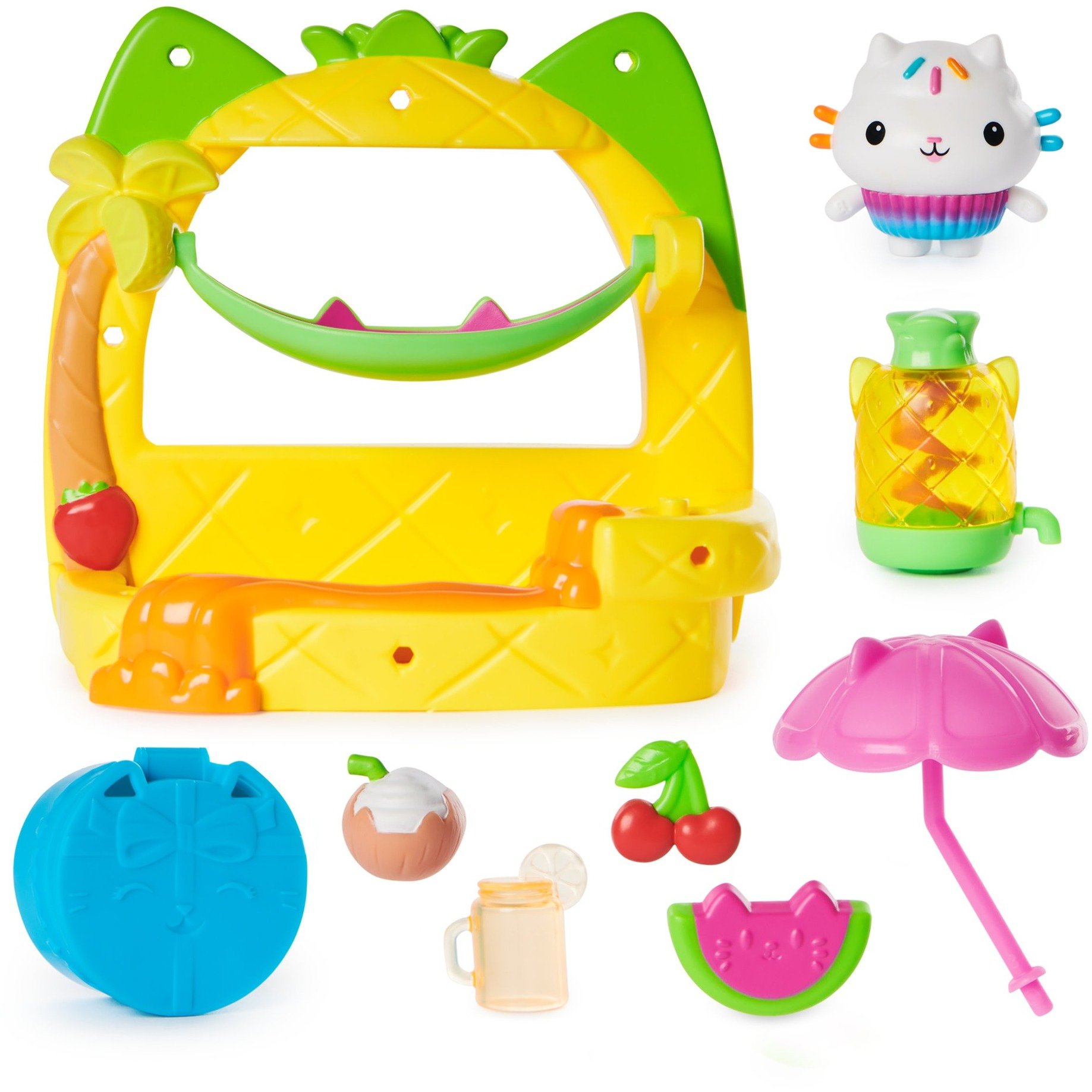Spin Master Gabby's Dollhouse - Balkon-Spielset Kuchis Saftbar, Spielfigur