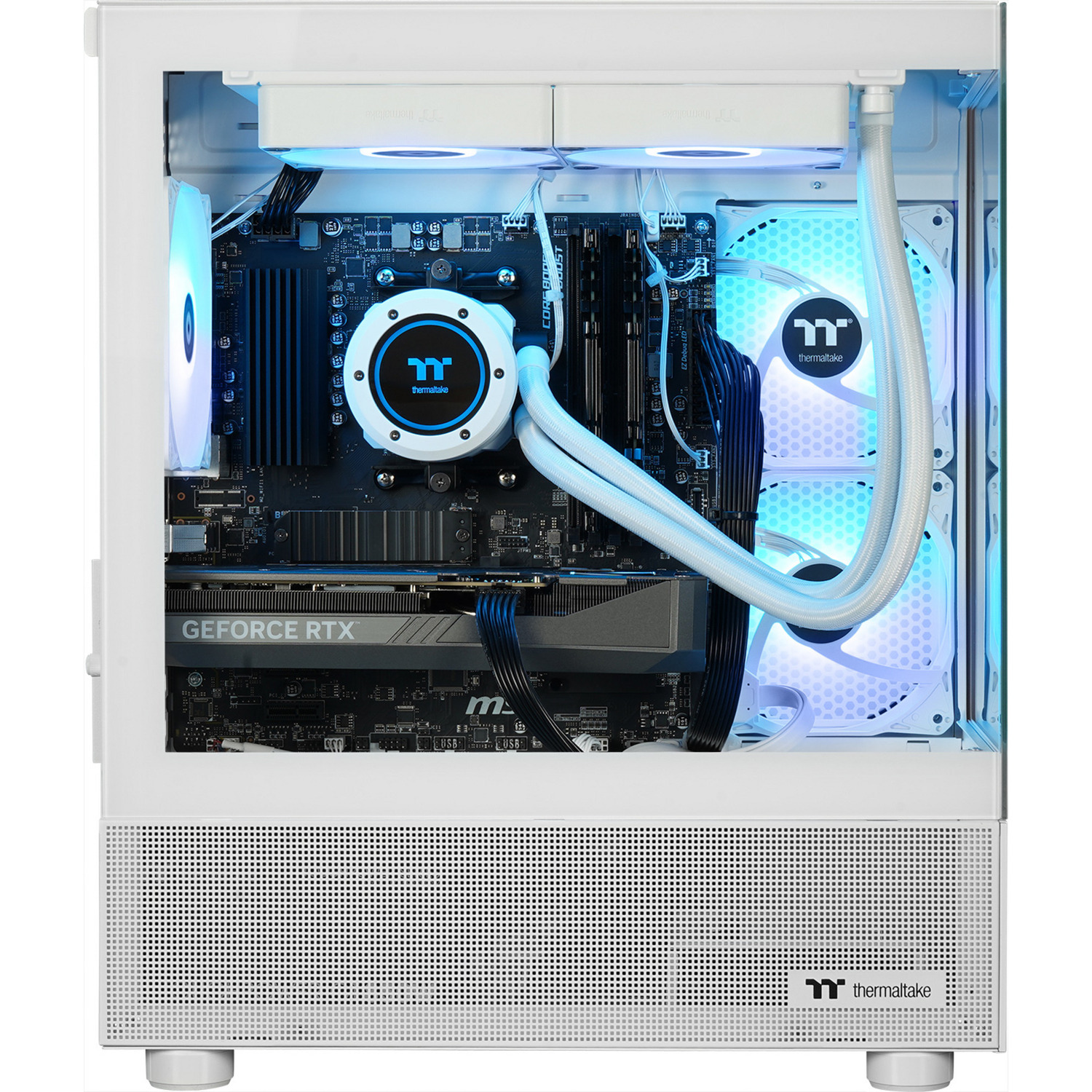 Thermaltake FTW V170A 5070 Elite Snow, Gaming-PC weiß/transparent, Windows 11 Home