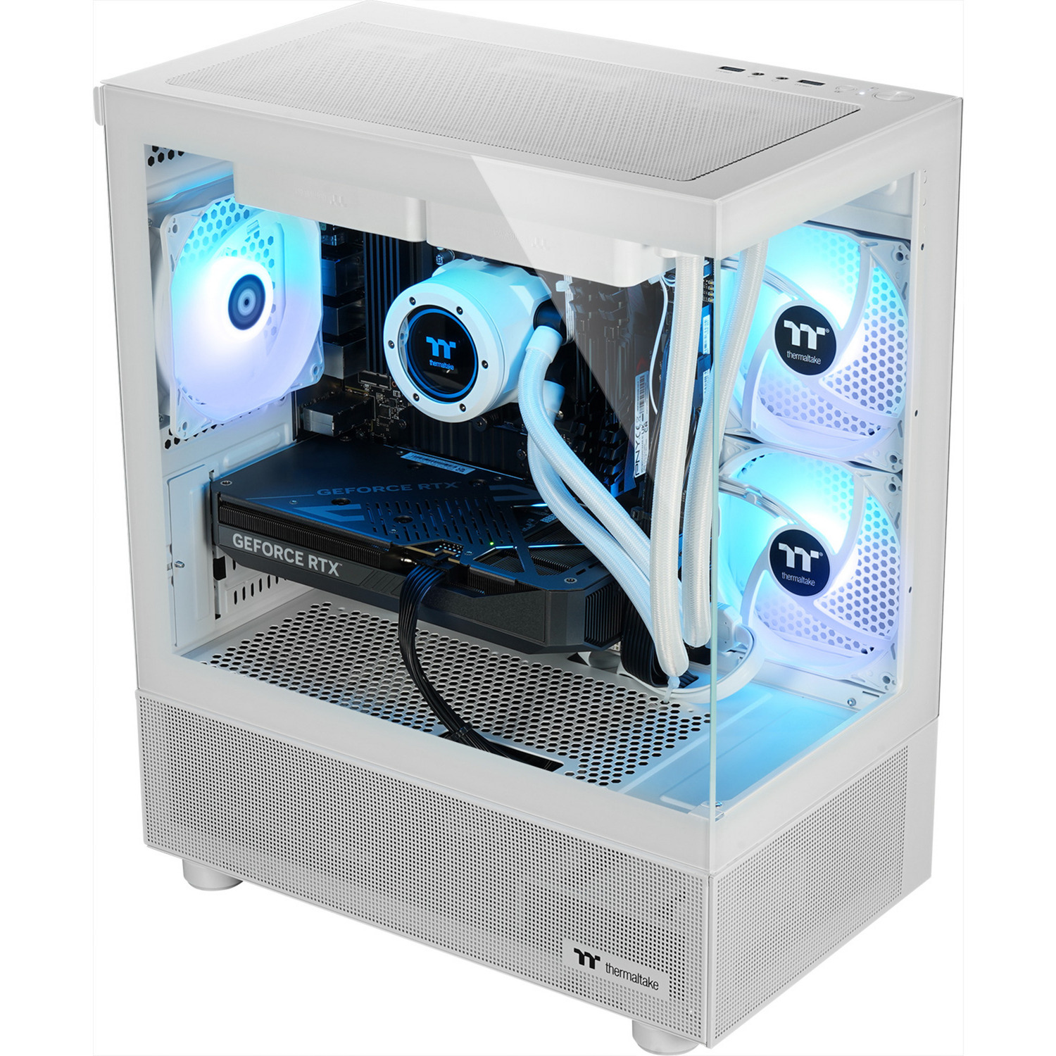 Thermaltake FTW V170A 5070 Elite Snow, Gaming-PC weiß/transparent, Windows 11 Home