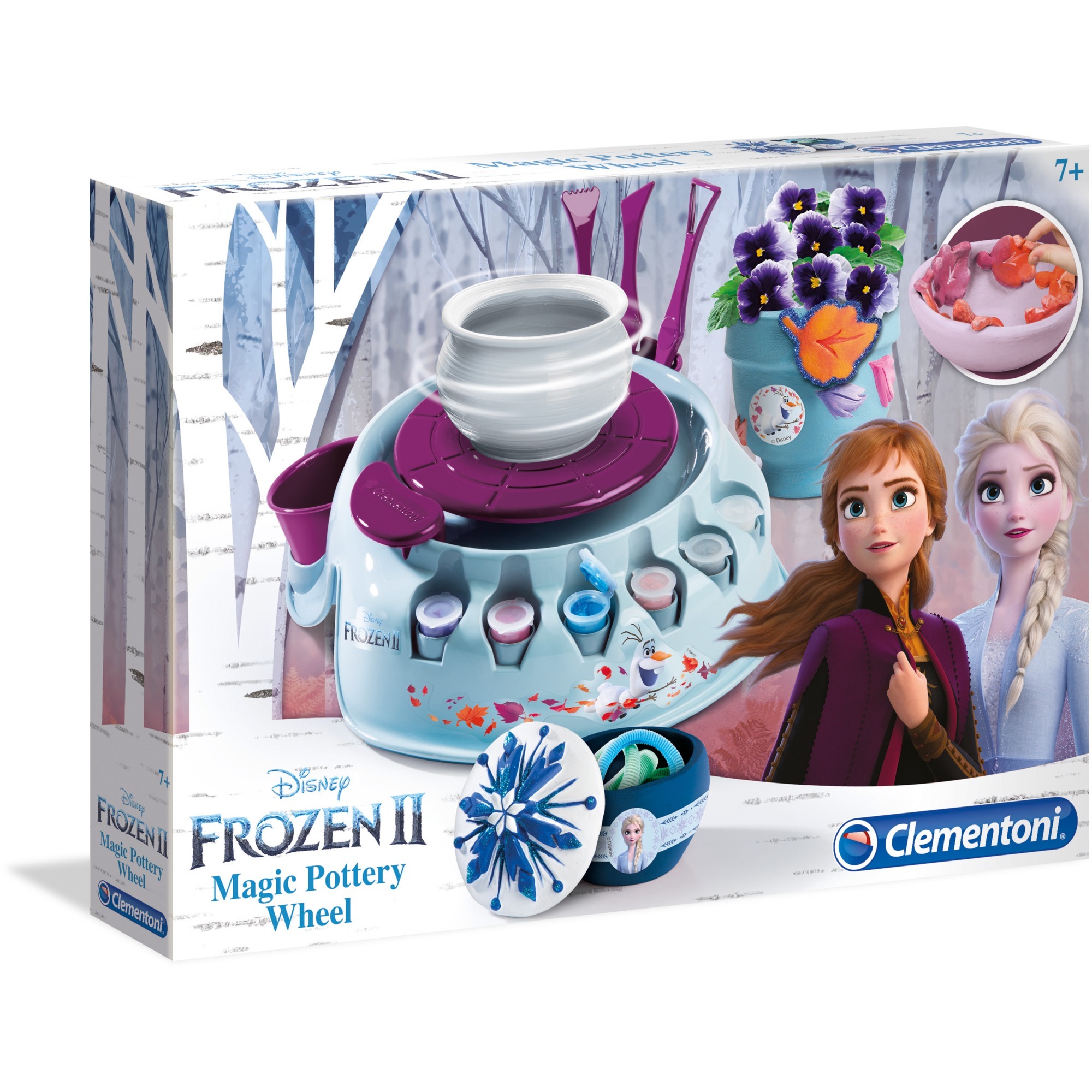 Clementoni Disney Frozen Kinder Töpferscheibe Ton Kreativ Bastel Set Eiskönigin