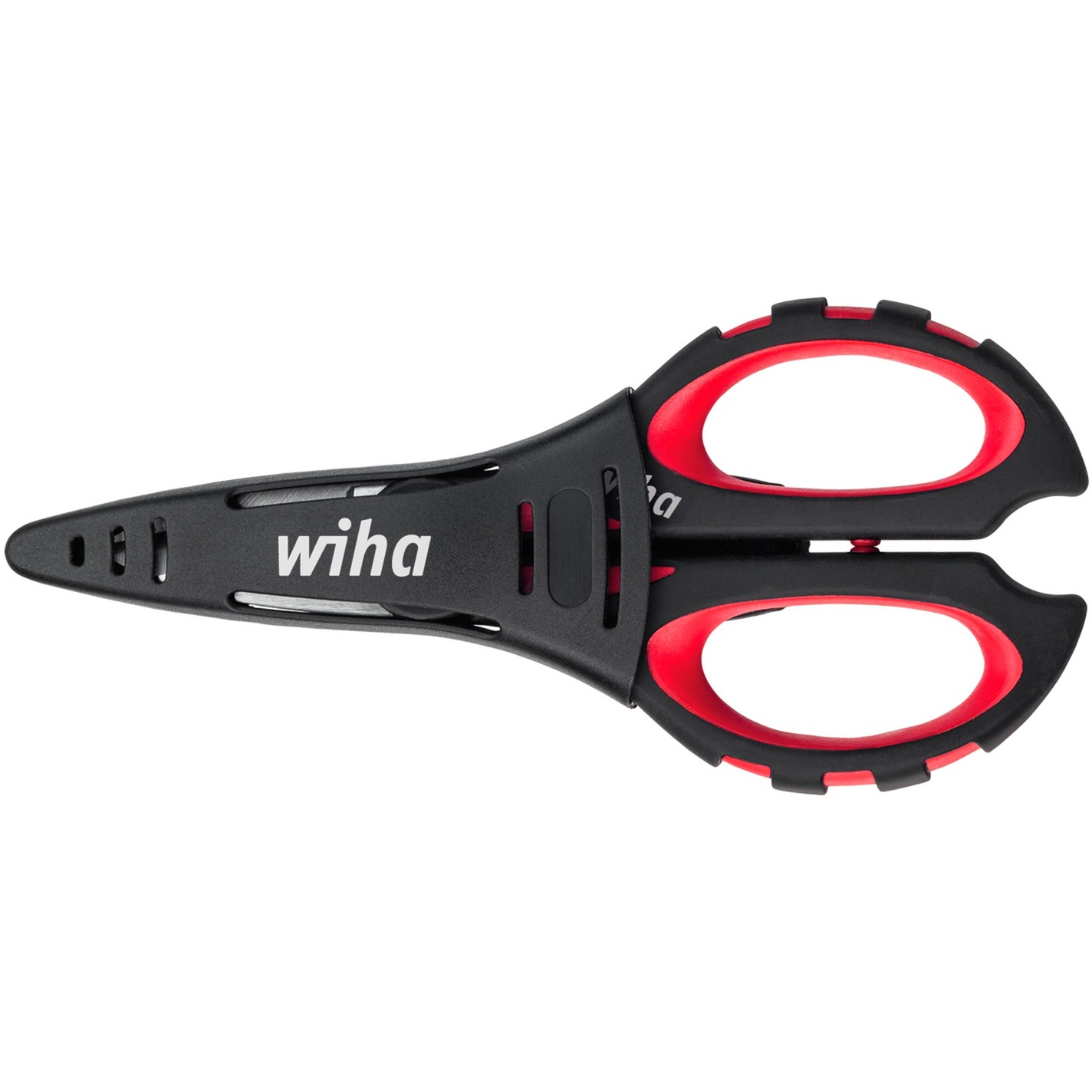 Wiha Elektrikerschere schwarz/rot, mit Crimpfunktion