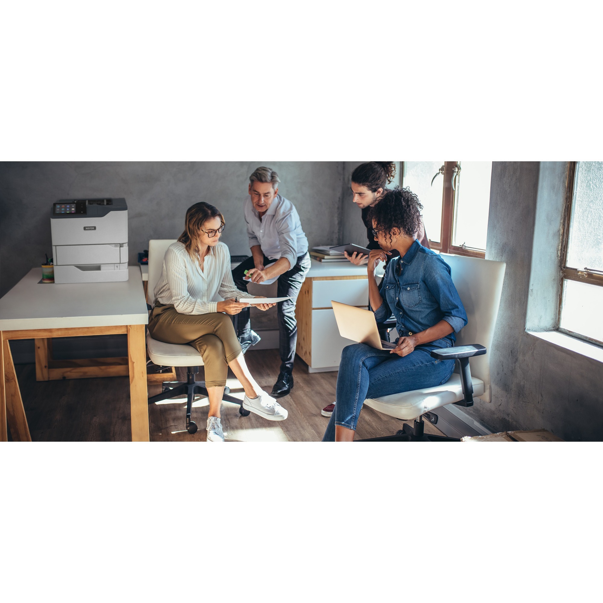 Xerox VersaLink B620DN, Farblaserdrucker grau/blaugrau, USB, LAN, Duplex (Druck)