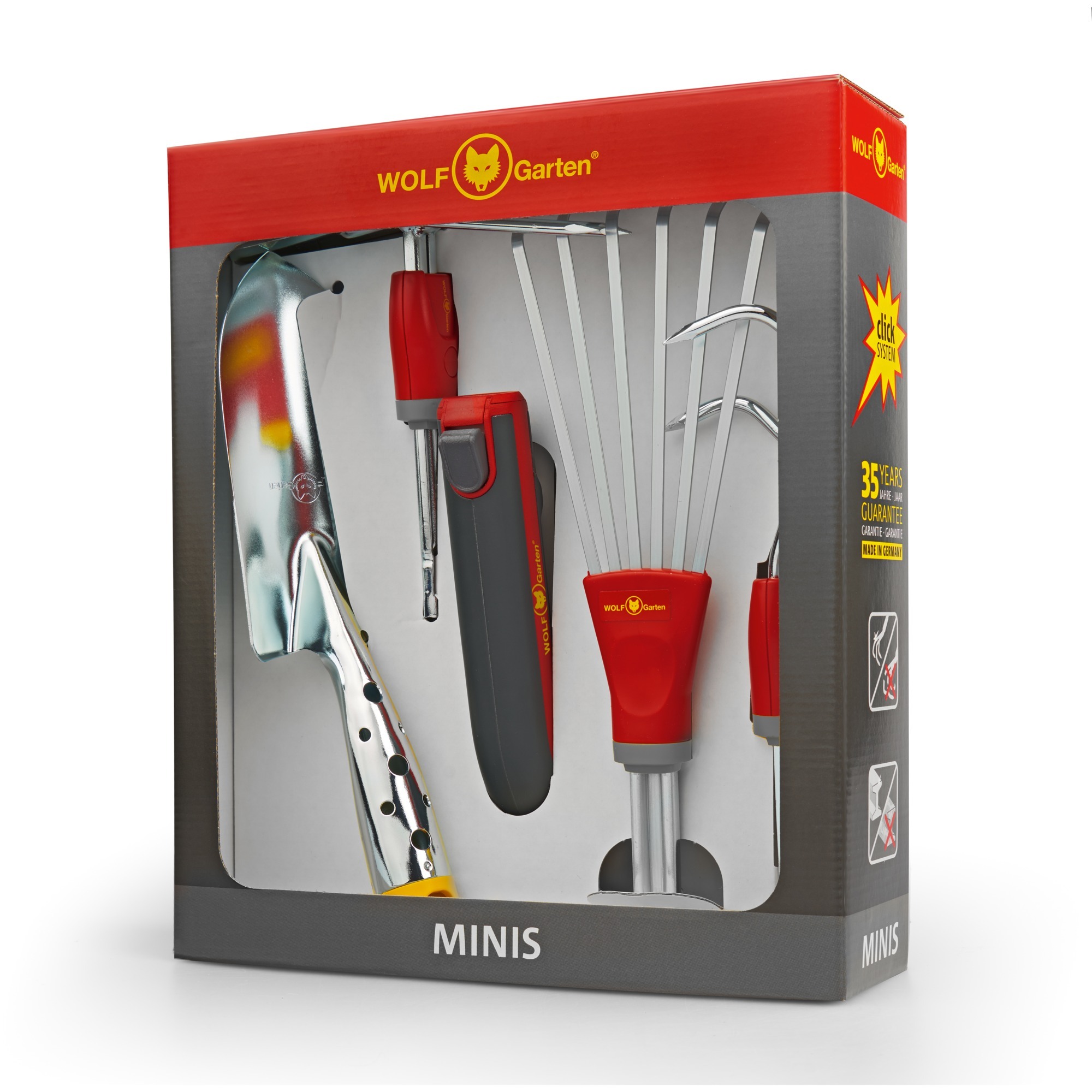 WOLF-Garten multi-star Mini-Set P 262, 5-teilig, Garten-Set rot/grau