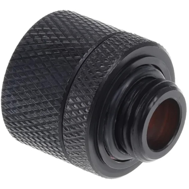 Alphacool HF 16/10 Anschraubtülle G1/4 - Deep Black Sixpack, Verbindung schwarz, für weiche Schläuche (PVC, Silikon, Neoprene)