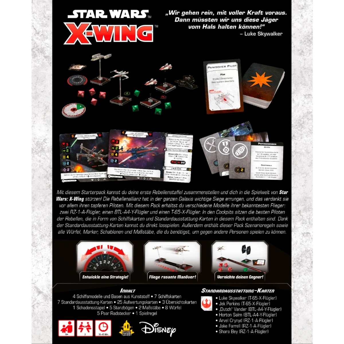 Asmodee Star Wars X-Wing 2. Edition - Rebellenallianz Staffel-Starterpack, Tabletop