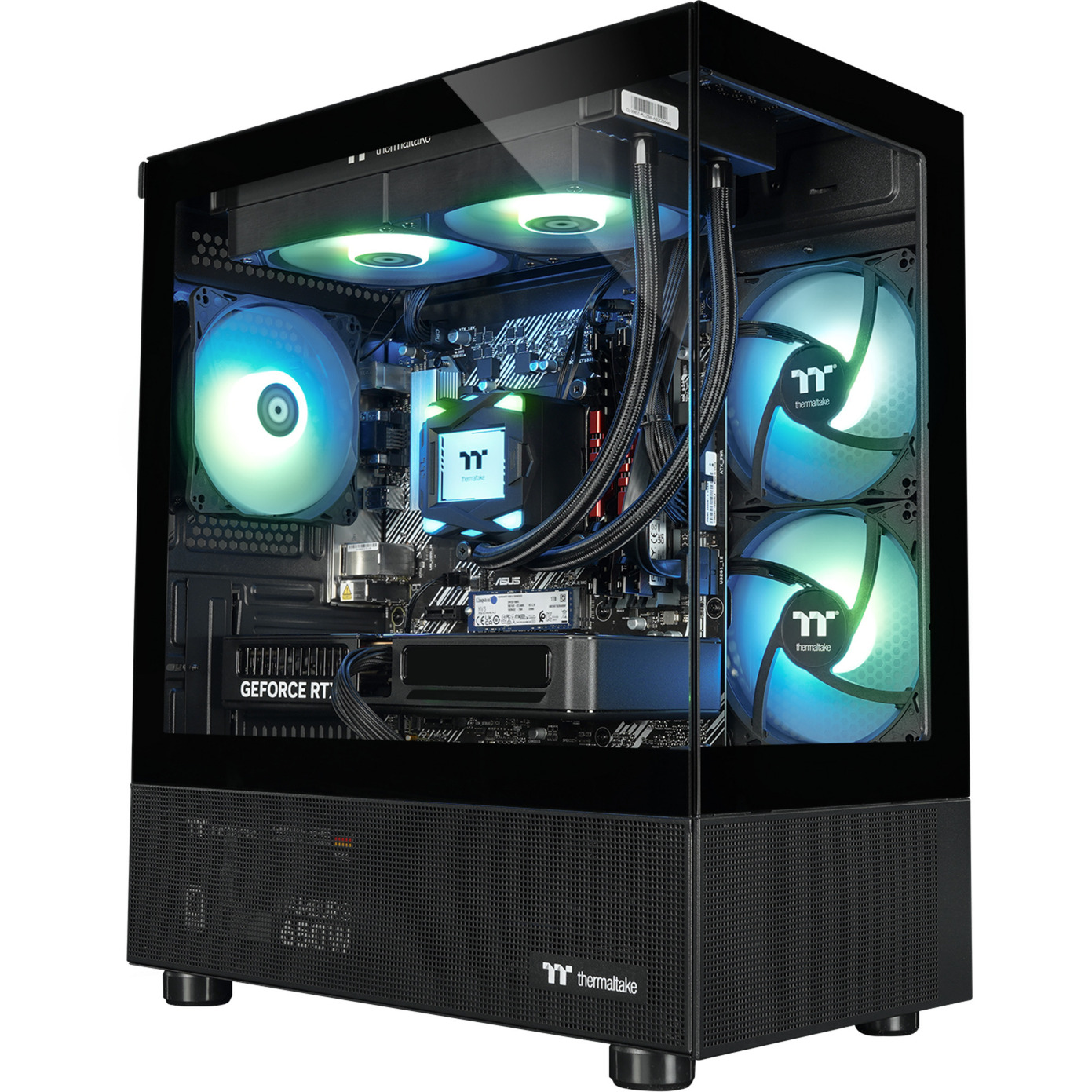 Thermaltake FTW V170A 5060Ti Black, Gaming-PC schwarz/transparent, Windows 11 Home