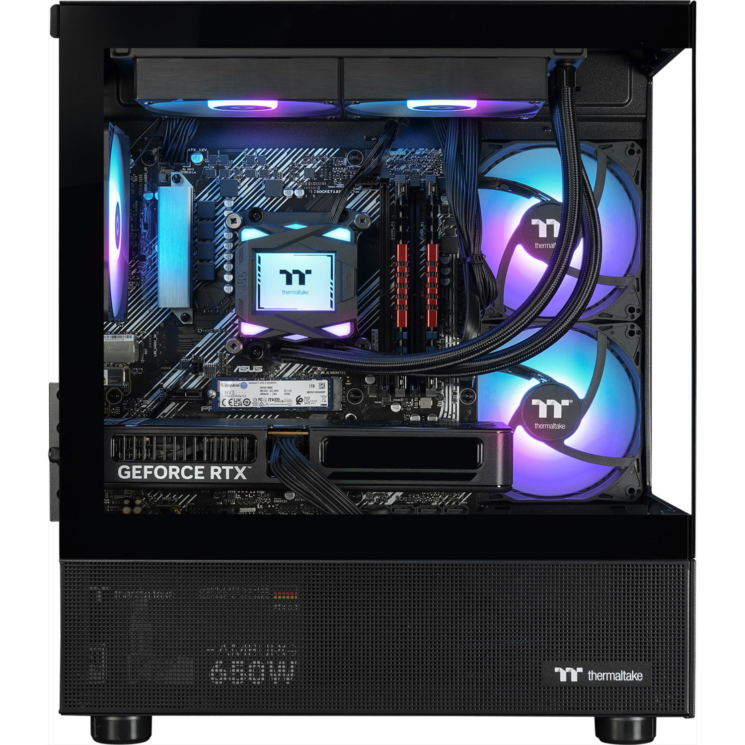 Thermaltake FTW V170A 5060Ti Black, Gaming-PC schwarz/transparent, Windows 11 Home