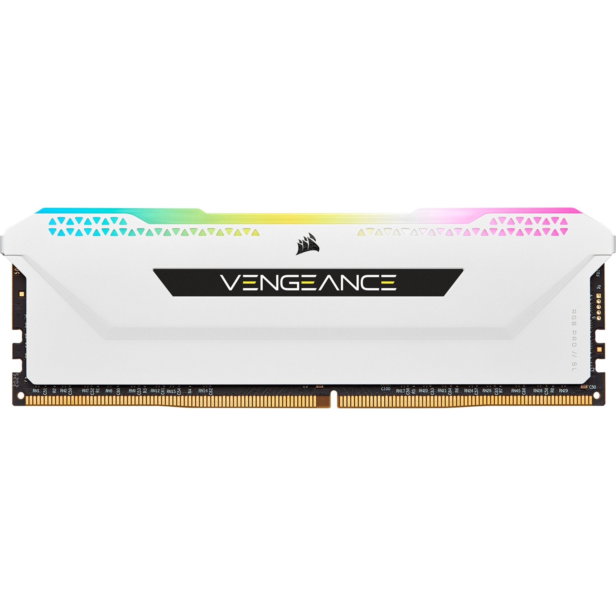 Corsair DIMM 32 GB DDR4-3200 (4x 8 GB) Quad-Kit, Arbeitsspeicher weiß, CMH32GX4M4E3200C16W, Vengeance RGB PRO SL, INTEL XMP