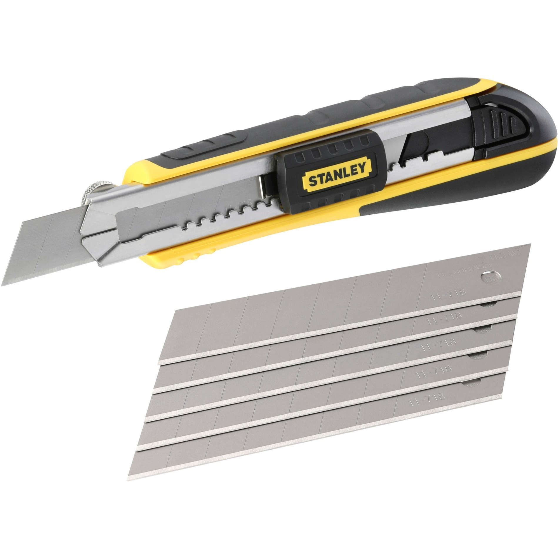 Stanley Cutter FATMAX mit Magazin, 18mm, Teppichmesser schwarz/gelb