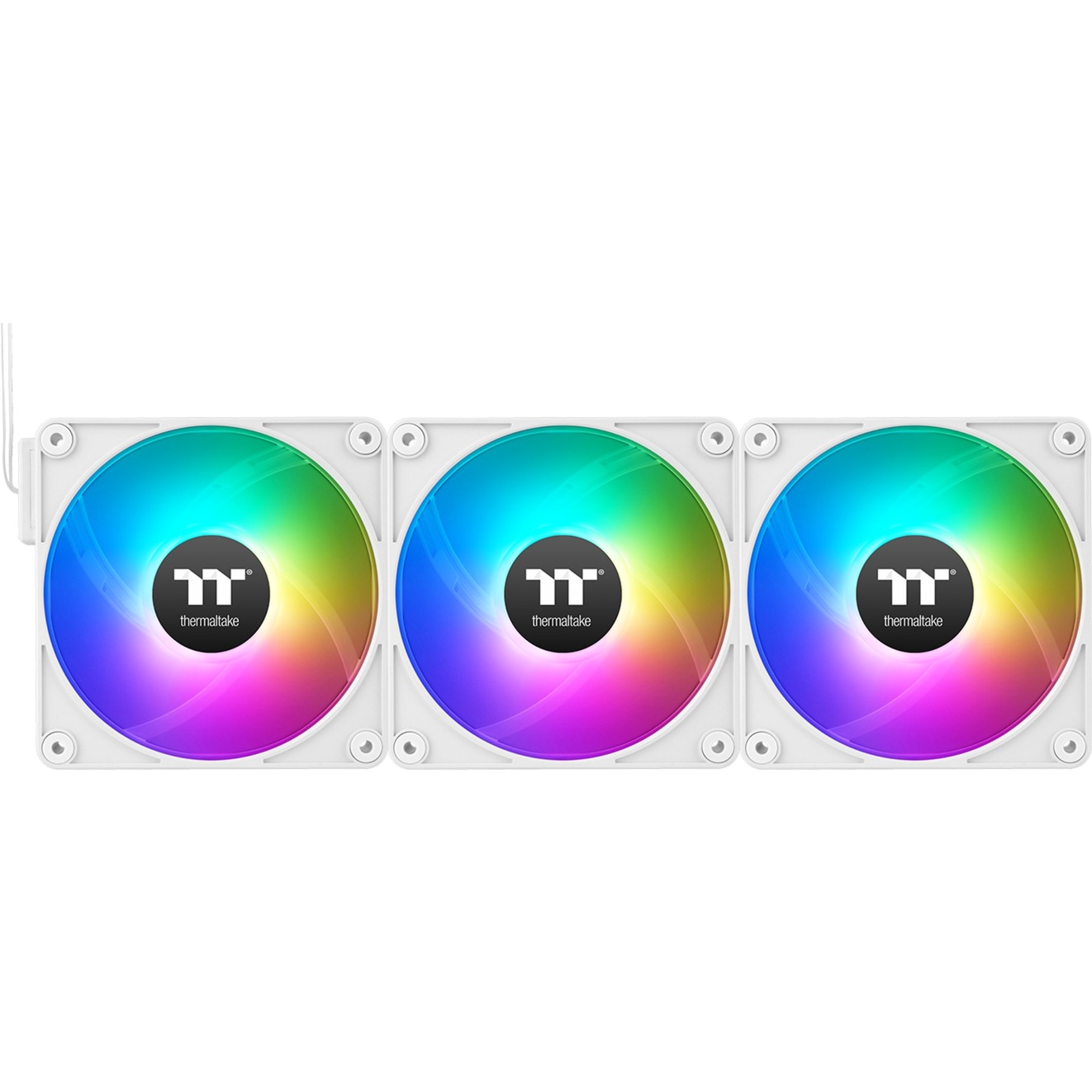 Thermaltake CT120 EX ARGB Sync PC Cooling Fan, Gehäuselüfter weiß, 3er Pack, 120 mm