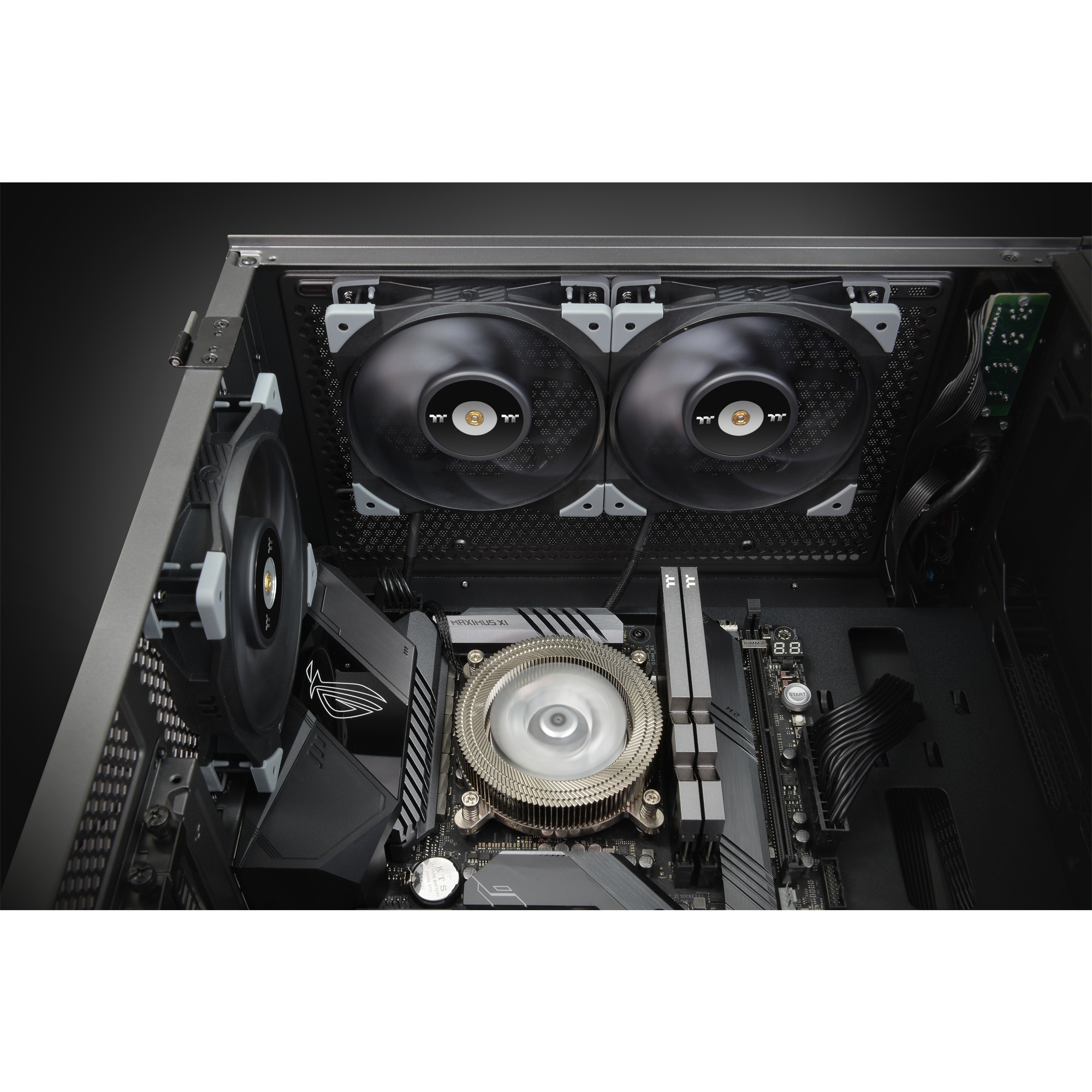 Thermaltake TOUGHFAN 12 Radiator Fan 120x120x25, Gehäuselüfter schwarz, 2er Pack, 120 mm
