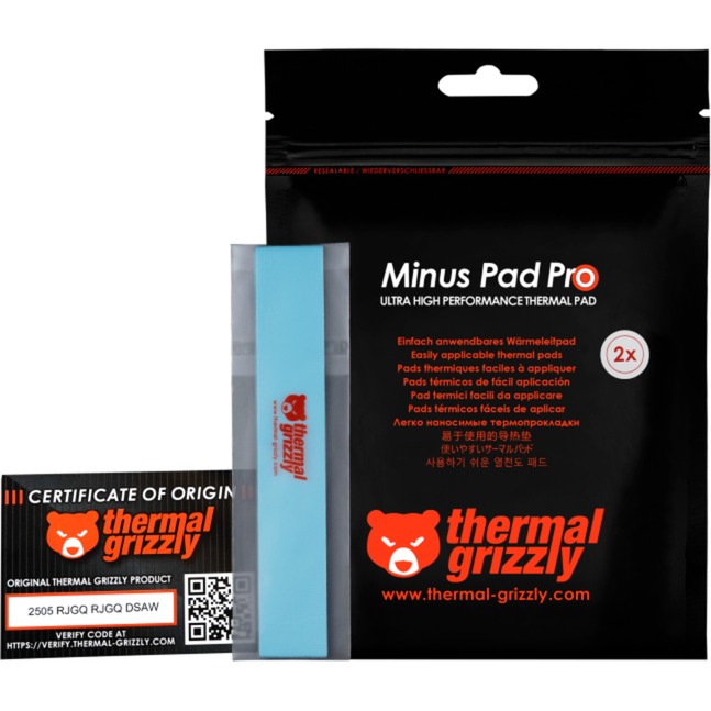 Thermal Grizzly Minus Pad Pro - 120x20x2,0 mm, Wärmeleitpads 2er Pack